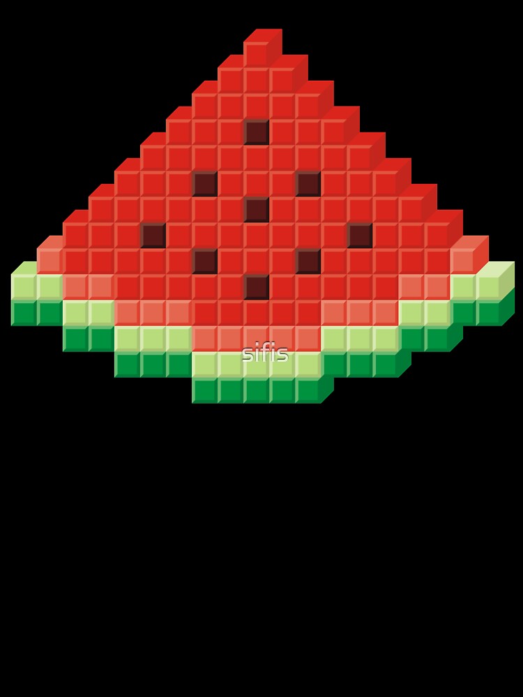 How to Make a Pixel Art Watermelon - Mega Voxels