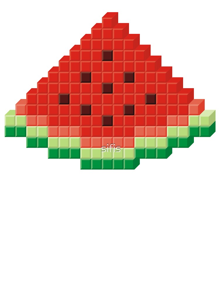 How to Make a Pixel Art Watermelon - Mega Voxels