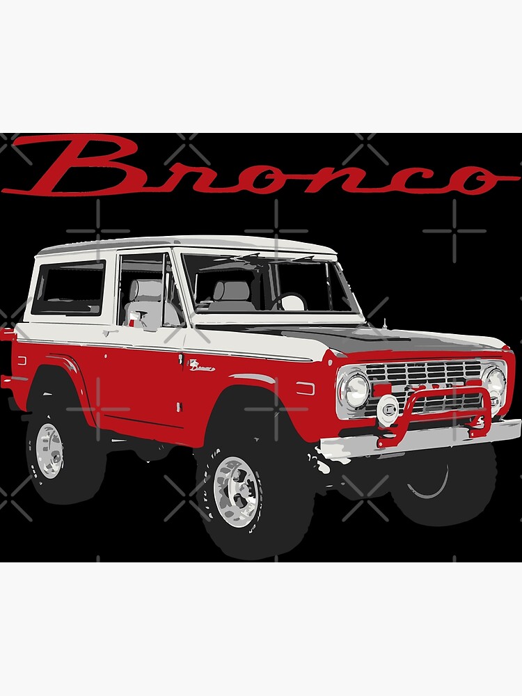 Disover 1975 Red Classic Ford Bronco Canvas