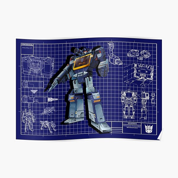 Masterpiece Soundwave Blueprint Poster