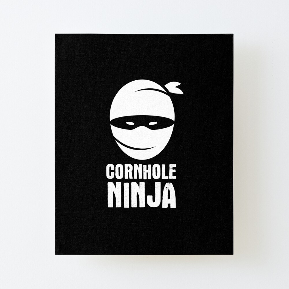 Impression Rigide Cornhole Ninja Citation De Jeu De Sac De Haricots Silhouette Image Dire Par Bullquacky Redbubble