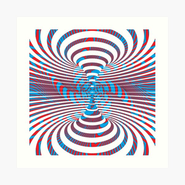 #Illusions gif, #abstract, #design, #pattern, art, illustration, twirl, hypnosis, twist, target, spiral Art Print