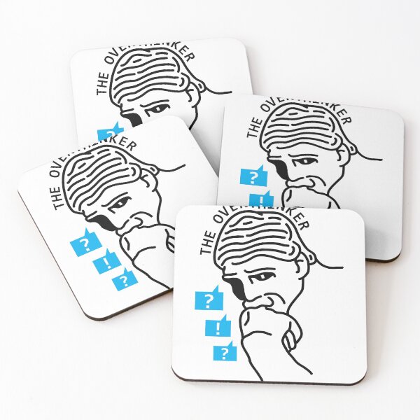 Item preview, The Overthinker Aesthetic Doodle designed and sold by therealsadpanda.