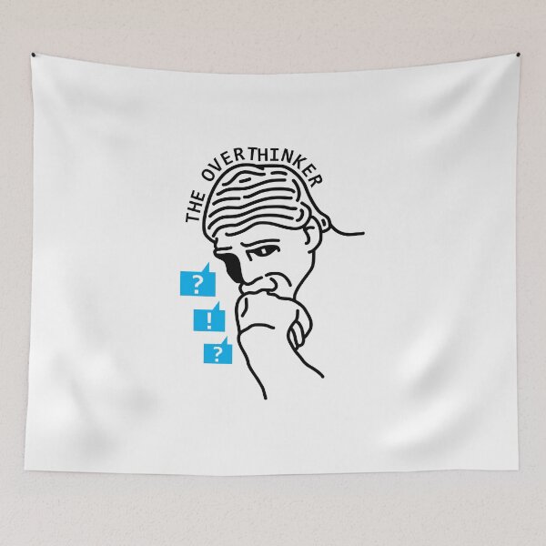 Item preview, The Overthinker Aesthetic Doodle designed and sold by therealsadpanda.
