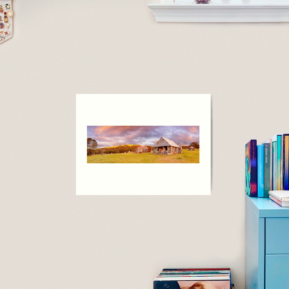 Coolamine Homestead Sunset, Kosciuszko National Park, New South Wales, Australia Art Print