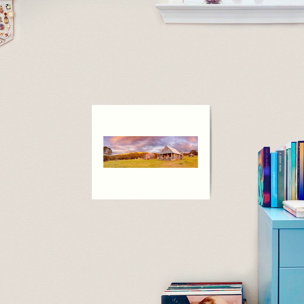 Coolamine Homestead Sunset, Kosciuszko National Park, New South Wales, Australia Art Print