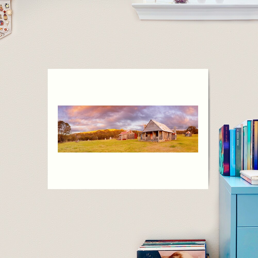 Coolamine Homestead Sunset, Kosciuszko National Park, New South Wales, Australia Art Print