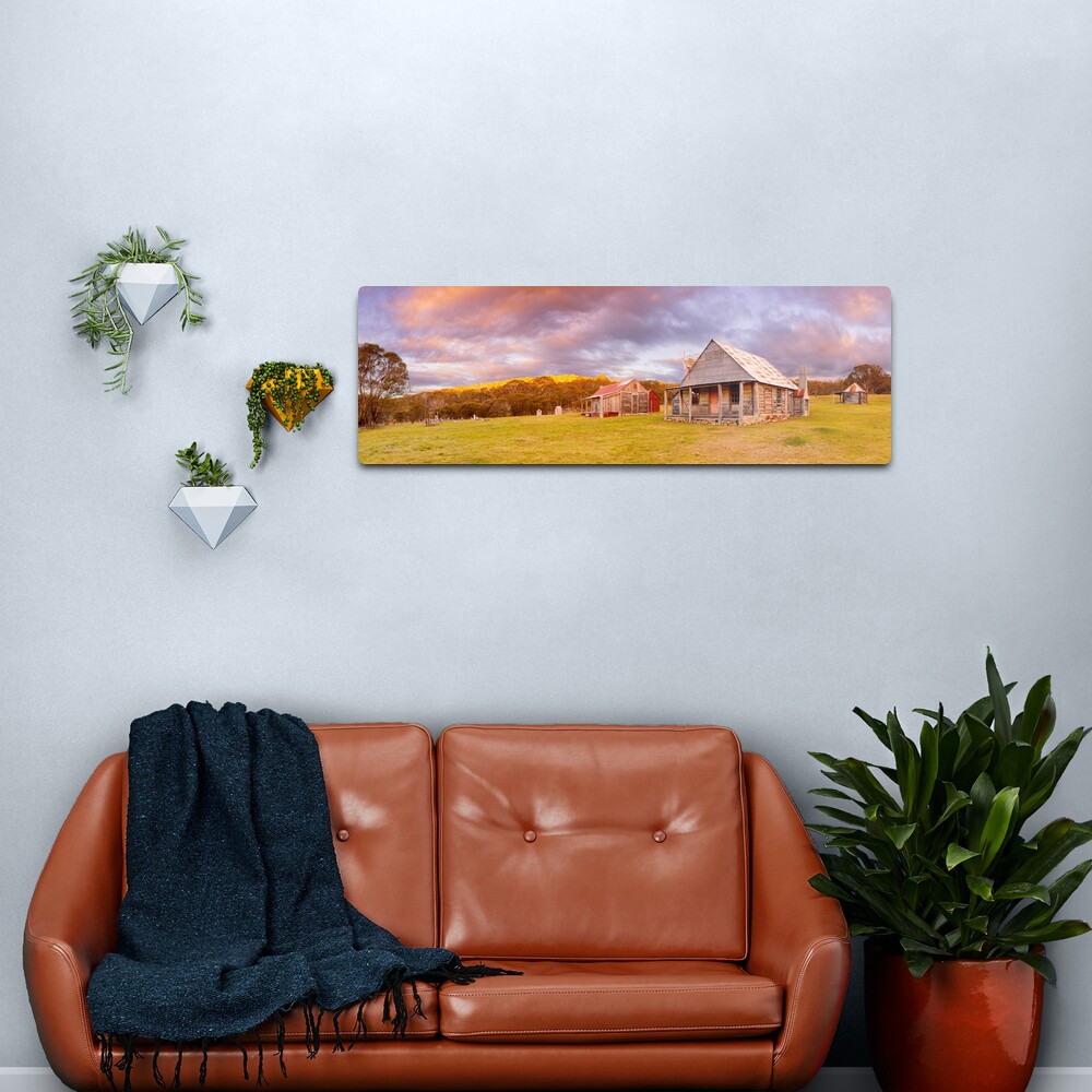 Coolamine Homestead Sunset, Kosciuszko National Park, New South Wales, Australia Metal Print