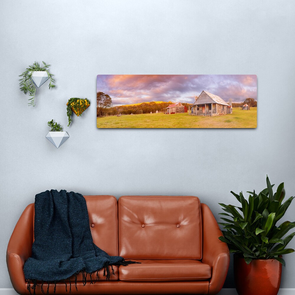 Coolamine Homestead Sunset, Kosciuszko National Park, New South Wales, Australia Metal Print