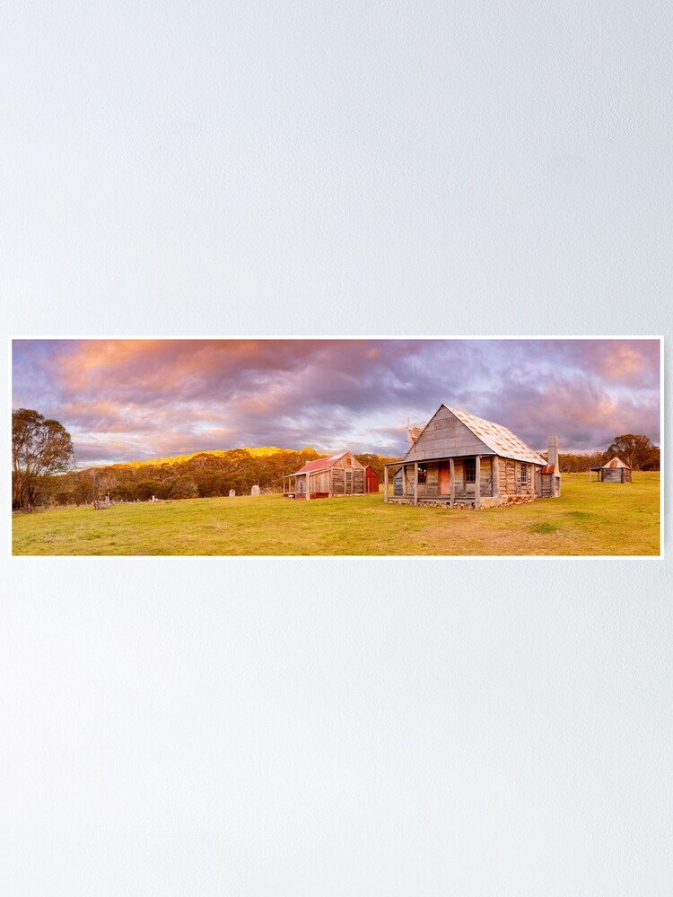Alternate view of Coolamine Homestead Sunset, Kosciuszko National Park, New South Wales, Australia Poster