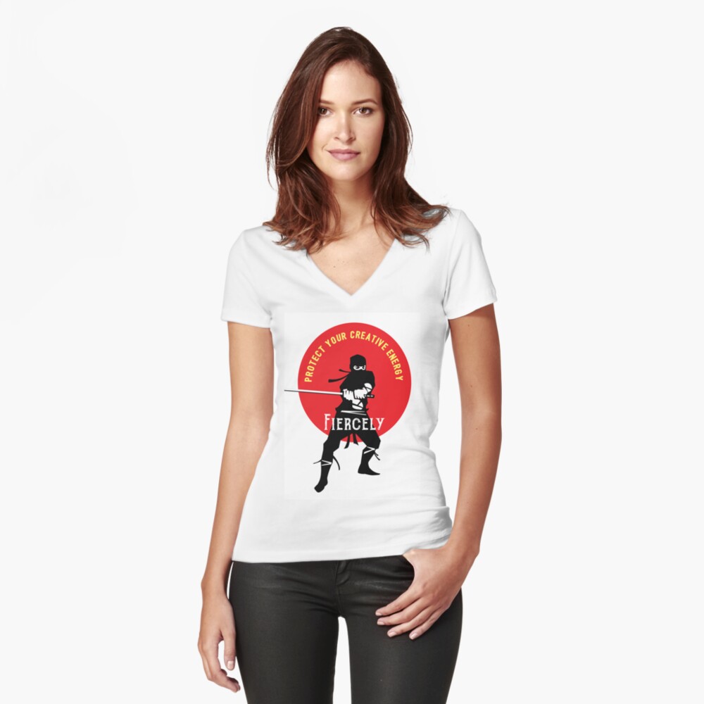 Item preview, Fitted V-Neck T-Shirt designed and sold by Mahevash.