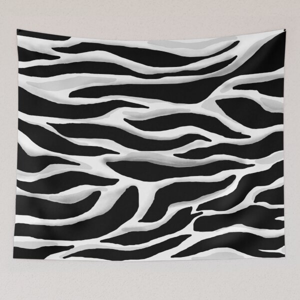 Item preview, Black and white, abstract zebra, animal print designed and sold by AliensRich.
