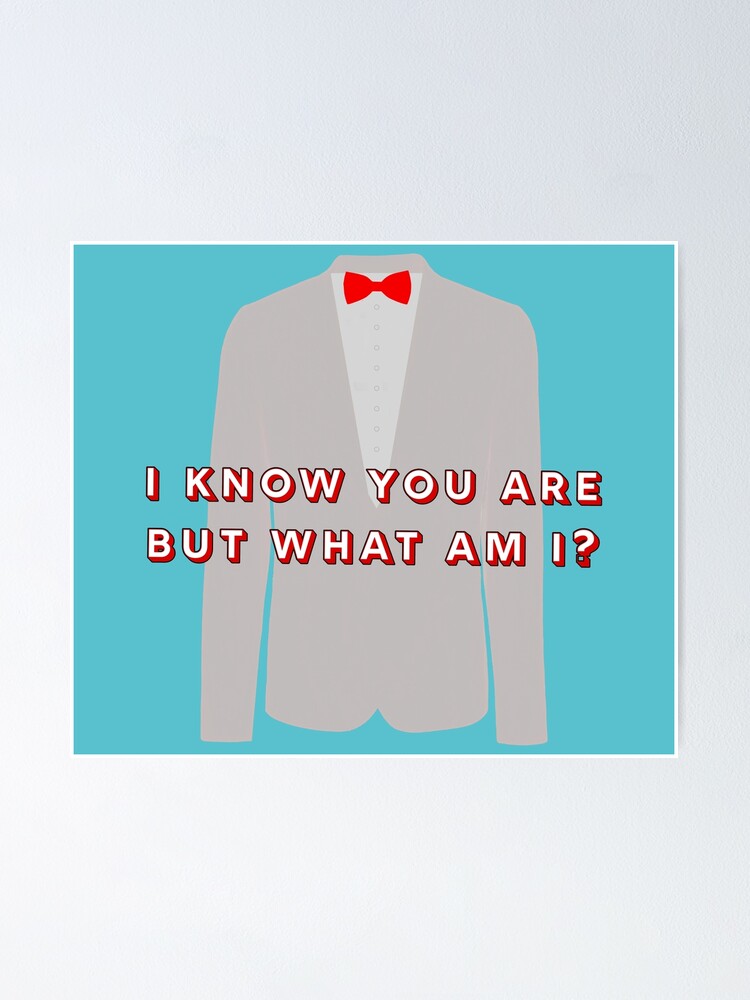 Pee Wee Herman I Know You Are But What Am I Poster By Hs Selina Redbubble