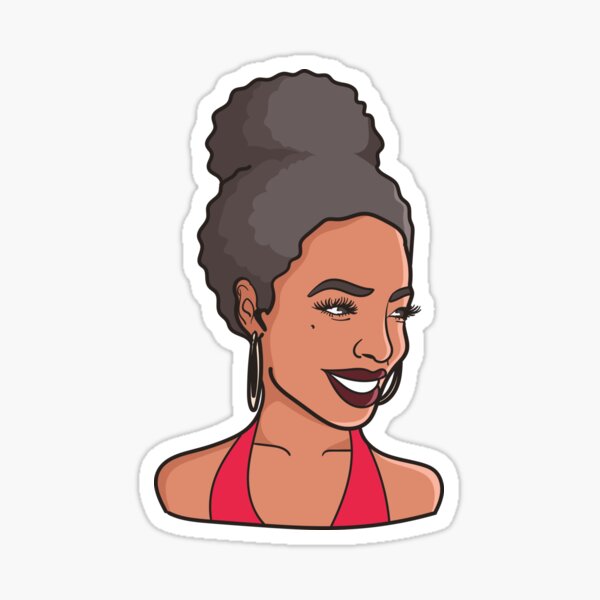 Black Woman Smiling Sticker By Animejones Redbubble