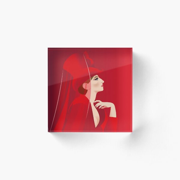 Red Melinda Acrylic Block