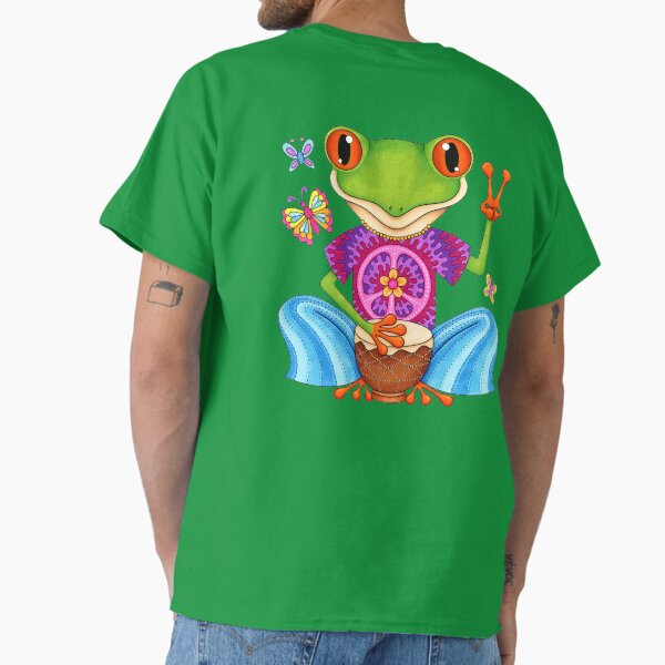 Item preview, Peace Frog - Colorful Hippie Frog Art by Thaneeya McArdle designed and sold by Thaneeya McArdle.