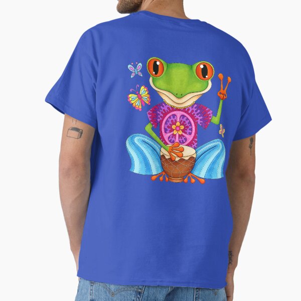 Item preview, Peace Frog - Colorful Hippie Frog Art by Thaneeya McArdle designed and sold by Thaneeya McArdle.