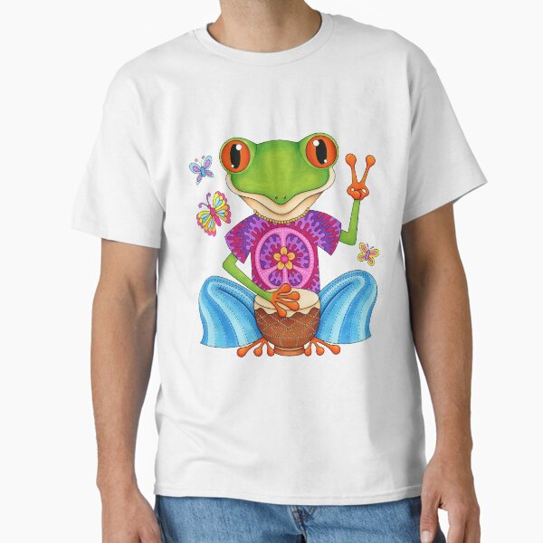 Item preview, Peace Frog - Colorful Hippie Frog Art by Thaneeya McArdle designed and sold by Thaneeya McArdle.