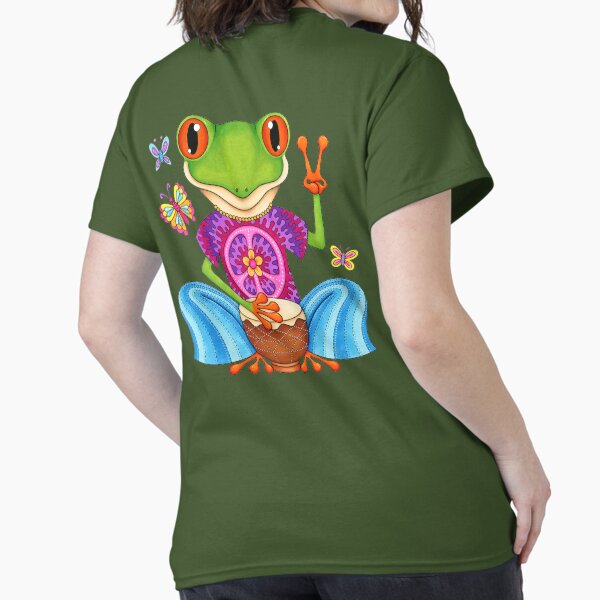Item preview, Peace Frog - Colorful Hippie Frog Art by Thaneeya McArdle designed and sold by Thaneeya McArdle.