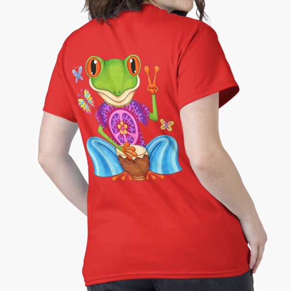 Item preview, Peace Frog - Colorful Hippie Frog Art by Thaneeya McArdle designed and sold by Thaneeya McArdle.