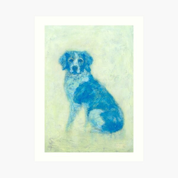 Hector, Spaniel oil dog portrait Art Print
