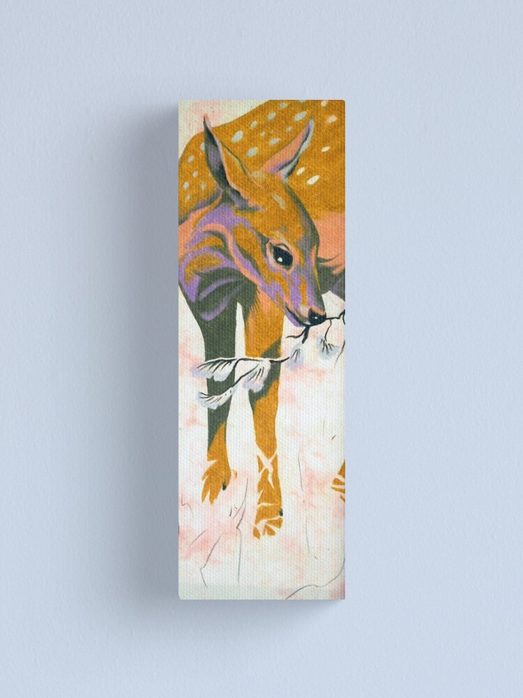 Alternate view of faun, baby deer Canvas Print