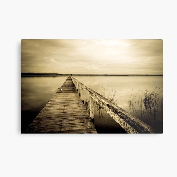 moody, mono jetty Metal Print