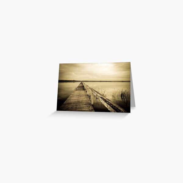 moody, mono jetty Greeting Card