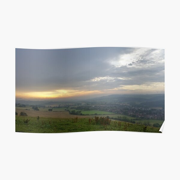 Sunset over the Valley Poster