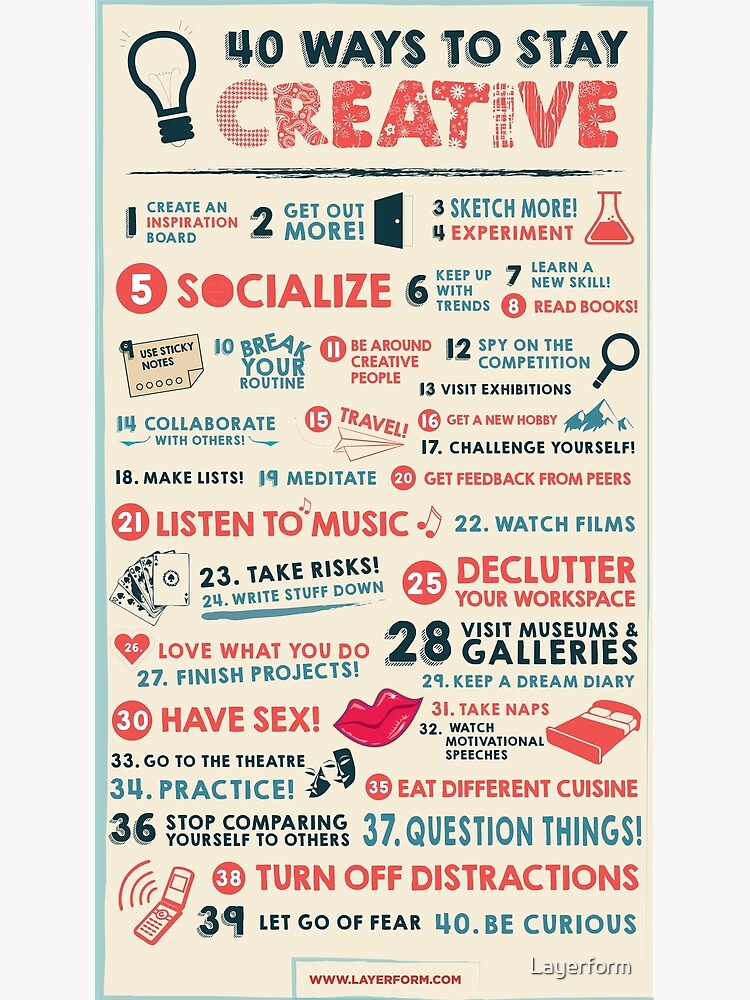 40 ways to stay creative