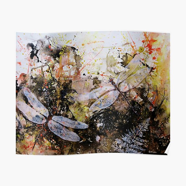 Rainforest and Dragonfly Poster