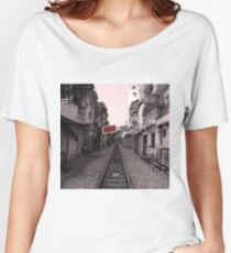 Rail Track, Hanoi in Vietnam. Women's Relaxed Fit T-Shirt