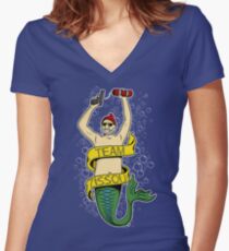 Team Zissou Women's Fitted V-Neck T-Shirt