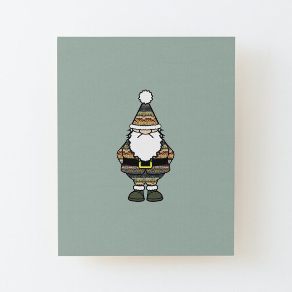 Santas Christmas Onesie Wood Mounted Print