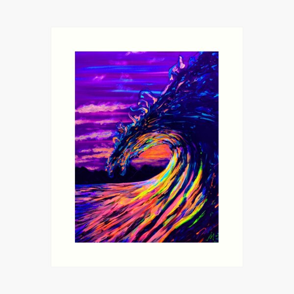 Aperçu de l'œuvre Laisse les vagues te retenir créée et vendue par lifeloverarts.