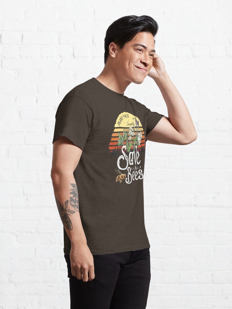 Alternate view of Vintage Plant These Save The Bees T-shirt Gift Classic T-Shirt