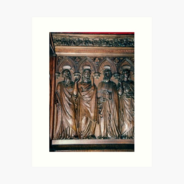 Item preview, Wood carving on altar panel Cathedral Troyes France 19840506 0024  designed and sold by Fred Mitchell.