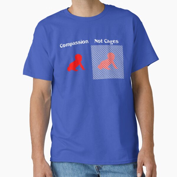 Item preview, Compassion Not Cages (Baby in Cage) – Democrat Blue designed and sold by greenshoot.