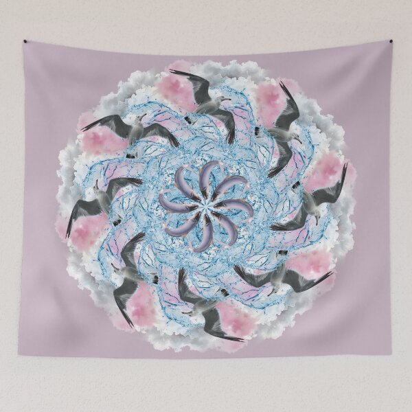 Item preview, seagulls & fishes mandala designed and sold by burenkaUA.
