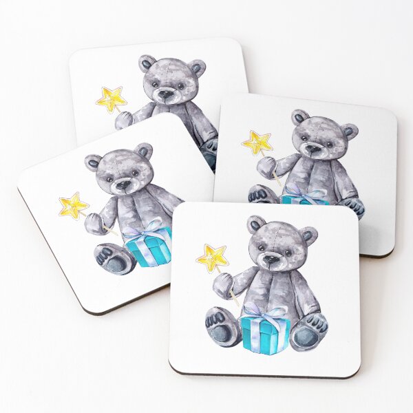 Item preview, Teddy Bear with Present & Holding Star designed and sold by Layerform.