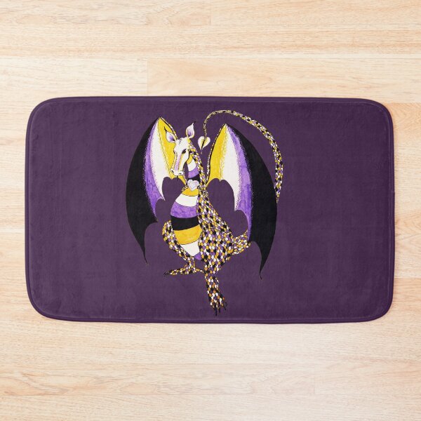 Item preview, Non-binary Pride Dragon with Heart designed and sold by neuroticowl.