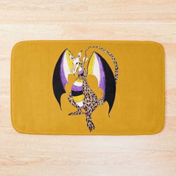 Item preview, Non-binary Pride Dragon with Star designed and sold by neuroticowl.