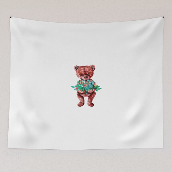 Item preview, Teddy Bear Holding Flowers designed and sold by Layerform.