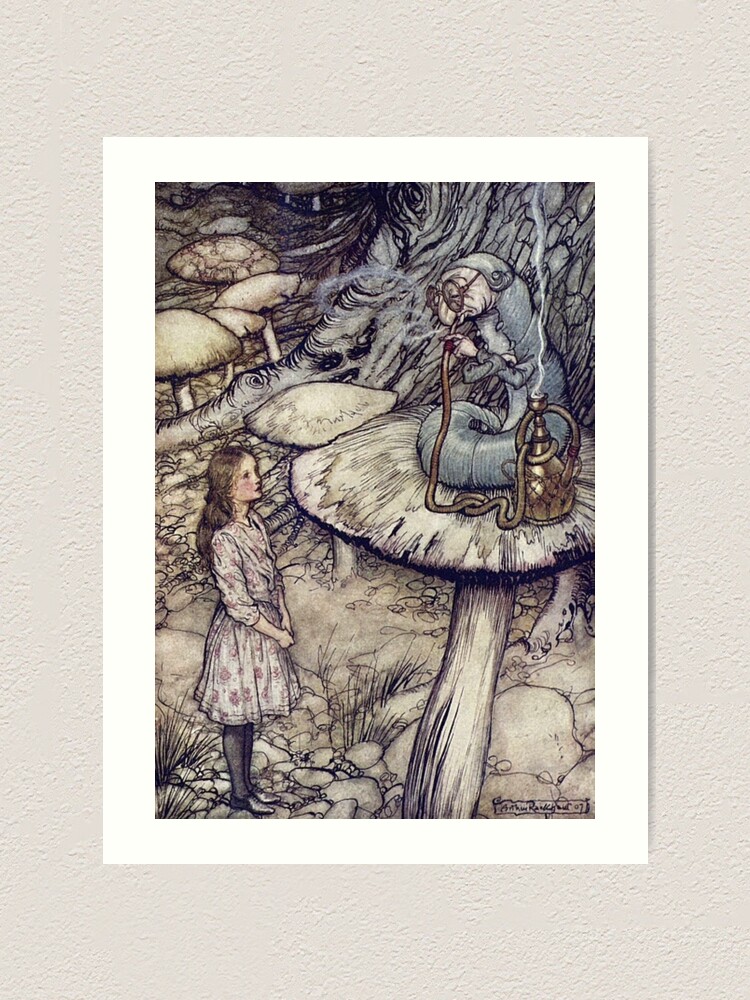 "Alice in Wonderland Arthur Rackham fairy tale art/painting