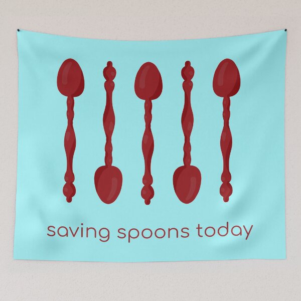 Item preview, Saving Spoons Today (Red) designed and sold by KelseyLovelle.