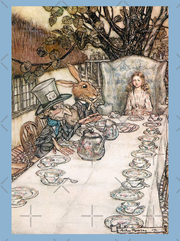 Adult Jigsaw Puzzle Arthur Rackham: Alice in Wonderland Tea Party