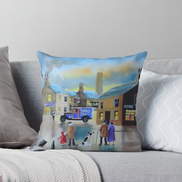 Item preview, Vintage Tetley tea van street scene painting  designed and sold by GORDON BRUCE ART.
