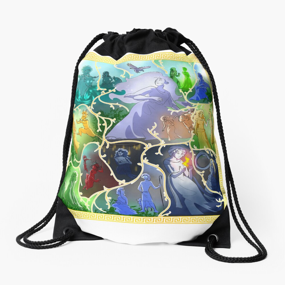 Arachne's Tapestry Drawstring Bag