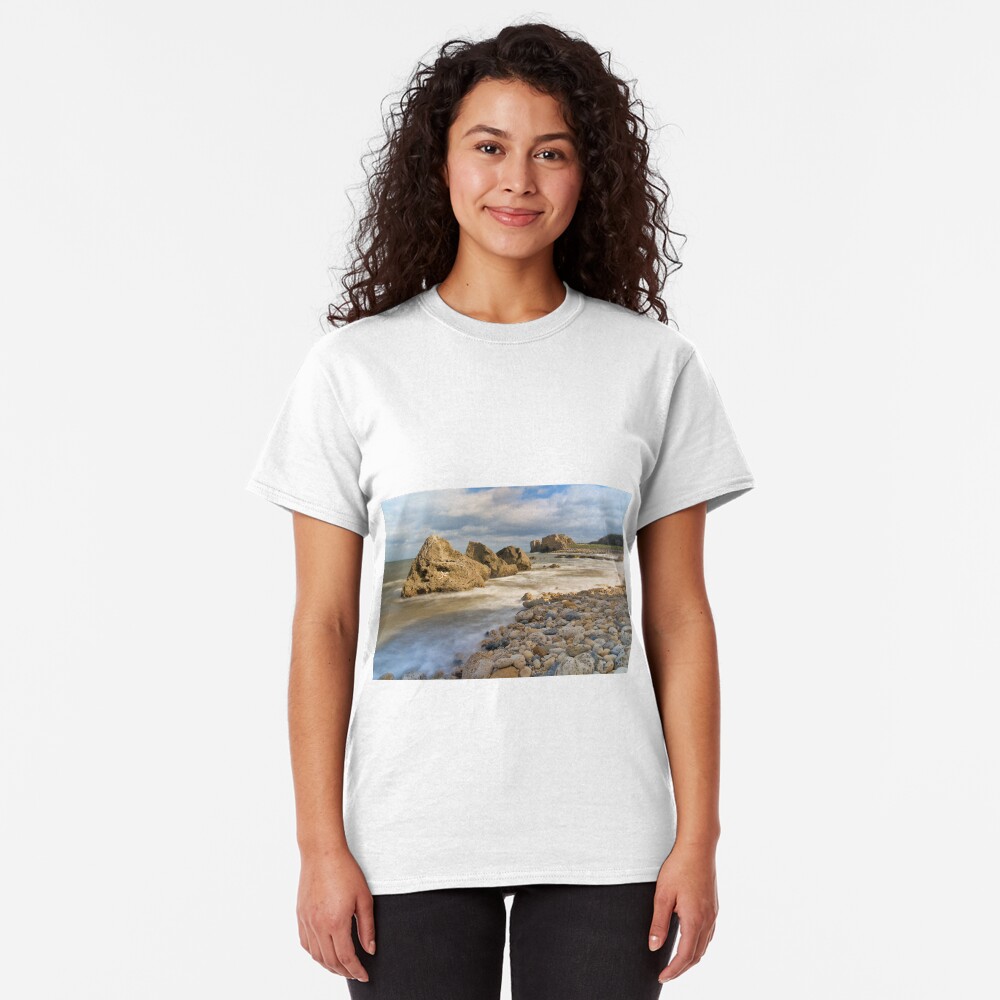 Incoming Tide at Trow Quarry Beach, South Shields, Tyne and Wear Classic T-Shirt
