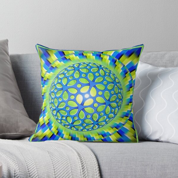 Scintillating #Illusion: #Psychedelic #Orb Appears to #Rotate Throw Pillow